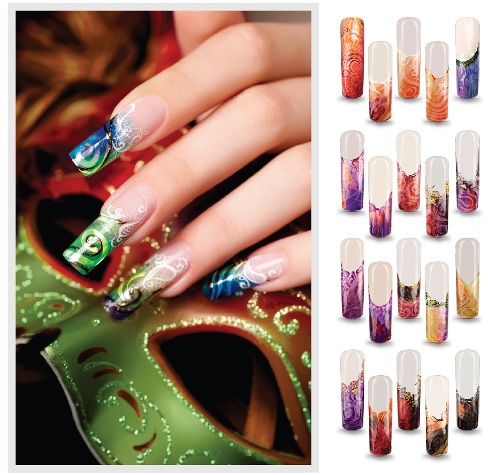 CNI Nail Art Weiterbildung Magicure Nail Art, Magicure, Magnet-Effekt, transparentes Gel, Magnet-Effekt, Kreuzstich-Technik, Linien